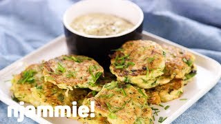 Courgettekoekjes Recept  njammie [upl. by Rennug864]