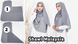 TUTORIAL HIJAB SHAWL MALAYSIA  Linakarlyna [upl. by Bakerman554]