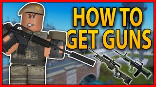 How to get guns  EASY BRITISH ARMY ROBLOX [upl. by Risan814]