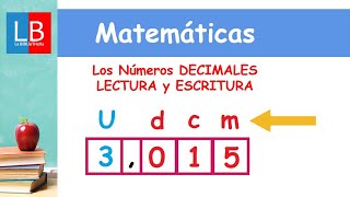 Los Números DECIMALES LECTURA y ESCRITURA ✔👩‍🏫 PRIMARIA [upl. by Azile391]