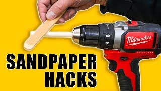 5 Quick Sandpaper Hacks  Woodworking Tips and Tricks [upl. by Sillig560]