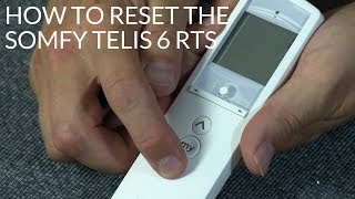 How to reset the Somfy Telis 6 RTS remote control [upl. by Vevina]