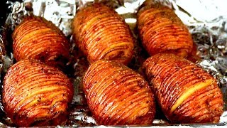 How to make HASSELBACK POTATOES recipe Baked Potato [upl. by Borries]