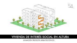 Vivienda SOCIAL en altura 🏡 Animación arquitectónica [upl. by Eellehs981]