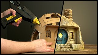 ❣DIY Hobbit House in a Rock Using Cardboard❣ [upl. by Brendan365]