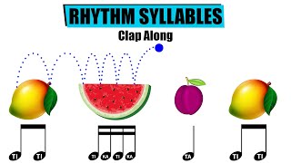 Musical Fruits  Rhythm Syllables ClapAlong [upl. by Iarahs210]