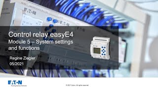 Eaton easyE4 System settings and functions [upl. by Disharoon927]