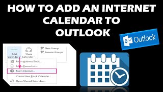 How to Add an Internet calendar to Outlook [upl. by Ruyam]