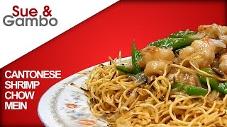 Cantonese Shrimp Chow Mein Recipe [upl. by Fiertz561]