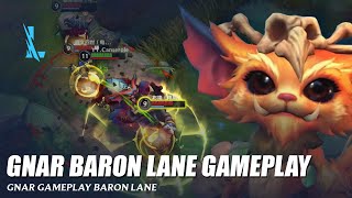 Gnar Baron Lane Gameplay  Wild Rift [upl. by Laefar]