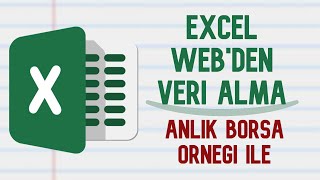 Excel İnternetten Veri Alma  Anlık Veri Borsa Exceli [upl. by Ecadnak]