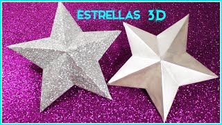 Estrella de Cartulina 3DChristmas Ornaments  Simple y Creativo [upl. by Sirraj]