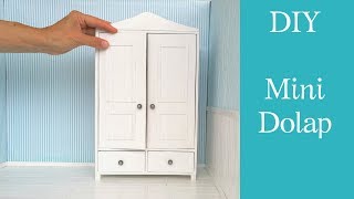 Mini Dolap yapımı  DIY Barbie dolap Szafa dla Barbiejak zrobićDollhouse Wardrobe Doll furniture [upl. by Tuinenga710]