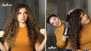 LONG CURLY HAIR ROUTINE FOR THE BEST VOLUME AND DEFINITION [upl. by Nywroc]