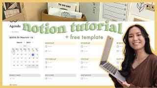 how to use notion 💻💡 notion setup tutorial  free template [upl. by Adehsor]