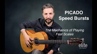 EliteGuitaristcom  Flamenco Picado Speed Bursts How To Play Fast Flamenco Scales  Vahagni [upl. by Burroughs548]