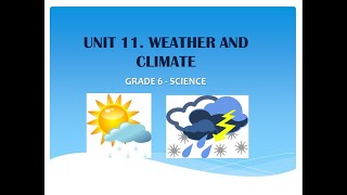 Unit 11 Weather amp Climate  Grade 6 Science [upl. by Zenitram298]