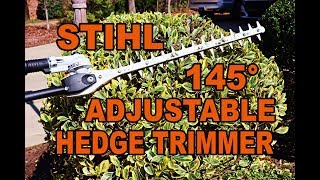 Stihl 145 adjustable hedge trimmer attachment [upl. by Illene426]