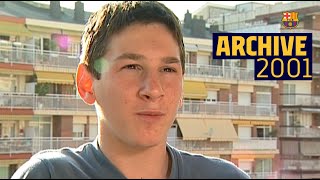 Young MESSI FIRST WORDS at Barça 2001 UNSEEN FOOTAGE [upl. by Sammy]