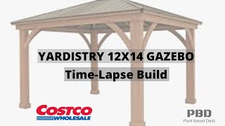 DIY Yardistry 12X14 Gazebo Installation Timelapse [upl. by Renrew]