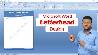 How To Create Letterhead in Microsoft Word  LetterHead in MS Word [upl. by Quinlan149]