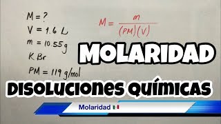 MOLARIDAD en Soluciones Químicas bien fácil [upl. by Zosi]