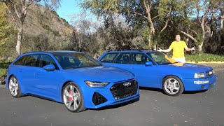 2021 Audi RS6 Avant vs 1994 Audi RS2 Avant 25 Years of Fast Wagons [upl. by Bernard516]