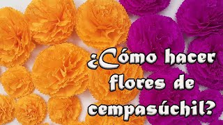 Cómo hacer Flores de cempasúchil de papel DIY decoración [upl. by Nilhtac]