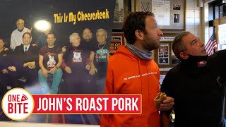 Barstool Cheesesteak Review  Johns Roast Pork Philadelphia PA [upl. by Ogdon]