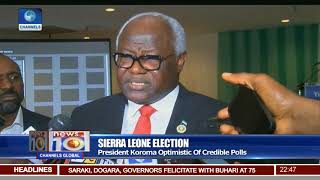 Sierra Leone Election President Koroma Optimistic Of Credible Polls [upl. by Assiluy]