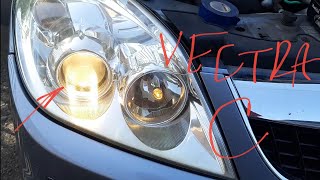 How to change low beam bulb Vectra c Headlights [upl. by Leehar]