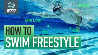 How To Swim Freestyle  Technique For Front Crawl Swimming [upl. by Evelinn557]