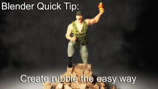 Blender Quick Tip Create rubble easily in Blender [upl. by Rodge]