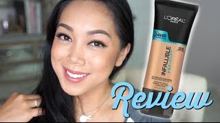 Loreal Infallible Pro Glow Foundation Review  itsjudytime [upl. by Prady11]