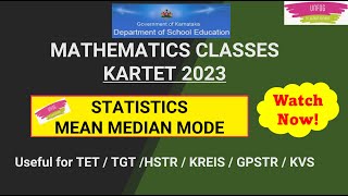 KTET 2023 Mathematics preparation Statistics [upl. by Ratha998]