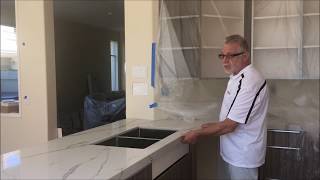 Calacatta Quartz Countertop Review  Kitchen Remodeling [upl. by Aramaj]