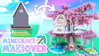 💙Treehouse Transformation Minecraft Makeover Ep8 [upl. by Aserehc]