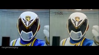 PR SPD Dekaranger Omega Ranger First Appearance Split Screen PR and Sentai version [upl. by Asquith149]