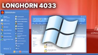 Windows Longhorn Build 4033  Overview and Install Tutorial [upl. by Ayenet279]