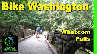 25 Minute Virtual Bike Ride  Whatcom Falls Park  Washington  Indoor Cycling Workout [upl. by Ahsai]