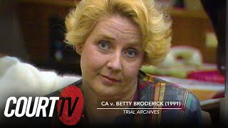 Betty Confesses on the Stand CA v BRODERICK 1991  Court TV Trial Archive [upl. by Allesor682]