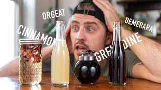 4 EASY to Make Cocktail Syrups  grenadine amp orgeat [upl. by Idnil]