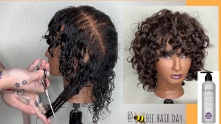 CURLY LAYERED HAIRCUT TUTORIAL [upl. by Itsyrk]