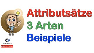 Attributsätze 3 Arten Überblick [upl. by Haelahk259]