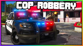 GTA 5 Roleplay  FAKE COP ROBBING STORES  RedlineRP [upl. by Bibby]