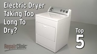 Electric Dryer Takes Too Long to Dry — Dryer Troubleshooting [upl. by Almeda]