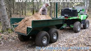 MUTS ATV Dump Trailer   Heavy Duty  2000 lb Capacity  Tandem Axle  Walking Beam [upl. by Riordan222]