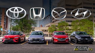 Camry Accord Mazda6 Sonata Comparison Review  Work Horse Sedans  Everyday Driver TV Season 7 [upl. by Anaud]