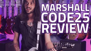 Marshall CODE25 Combo Amplifier Review  A Modelling Amp Ideal For Gigging [upl. by Ahcsat]