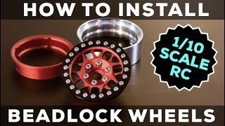 HOW TO INSTALL ASSEMBLE RC BEADLOCK WHEELS  RC ROCK CRAWLER [upl. by Villiers579]